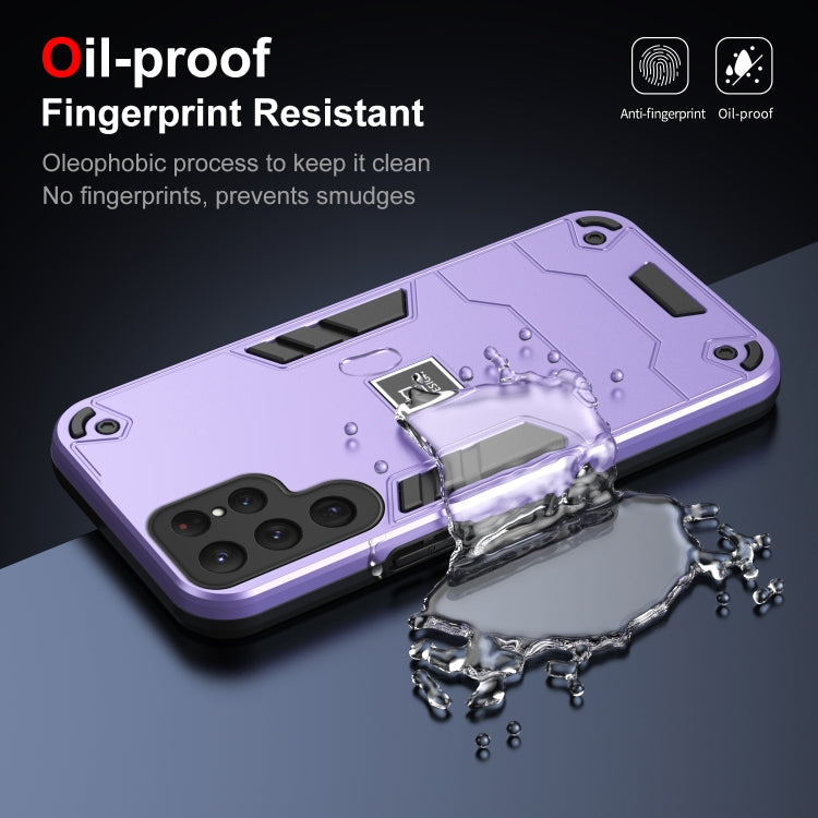 For Samsung Galaxy S24 Ultra 5G 2 in 1 Shockproof Phone Case(Purple) - HoMEdemic™ 
