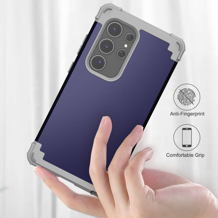 For Samsung Galaxy S24 Ultra 5G 3 in 1 Silicone Hybrid PC Shockproof Phone Case(Blue) - HoMEdemic™ 