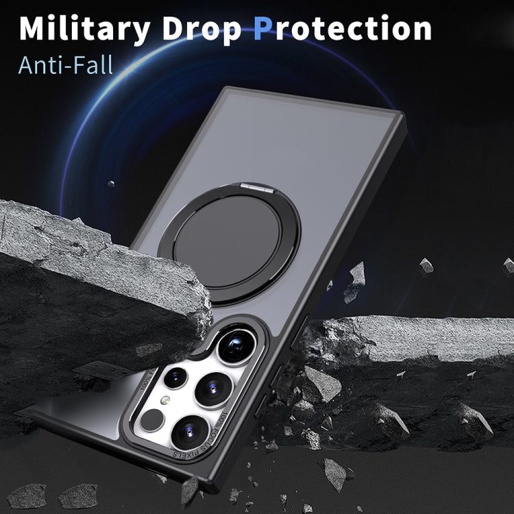 For Samsung Galaxy S24 Ultra 5G 360-degree Rotating MagSafe Magnetic Holder Phone Case(Black) - HoMEdemic™ 