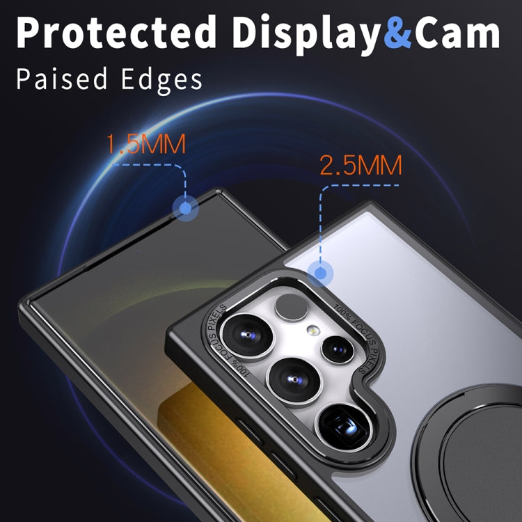 For Samsung Galaxy S24 Ultra 5G 360-degree Rotating MagSafe Magnetic Holder Phone Case(Black) - HoMEdemic™ 