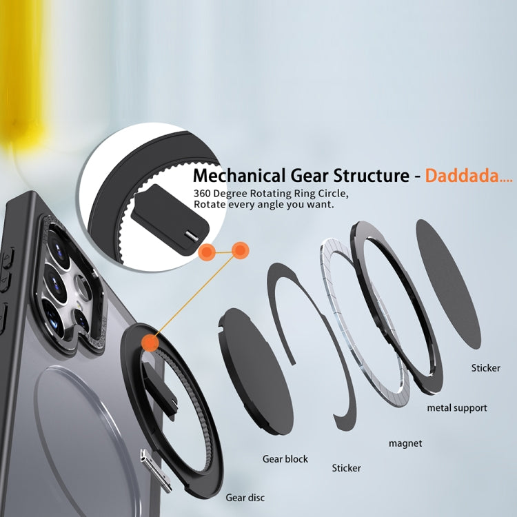 For Samsung Galaxy S24 Ultra 5G 360-degree Rotating MagSafe Magnetic Holder Phone Case(Black) - HoMEdemic™ 