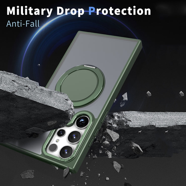 For Samsung Galaxy S24 Ultra 5G 360-degree Rotating MagSafe Magnetic Holder Phone Case(Green) - HoMEdemic™ 