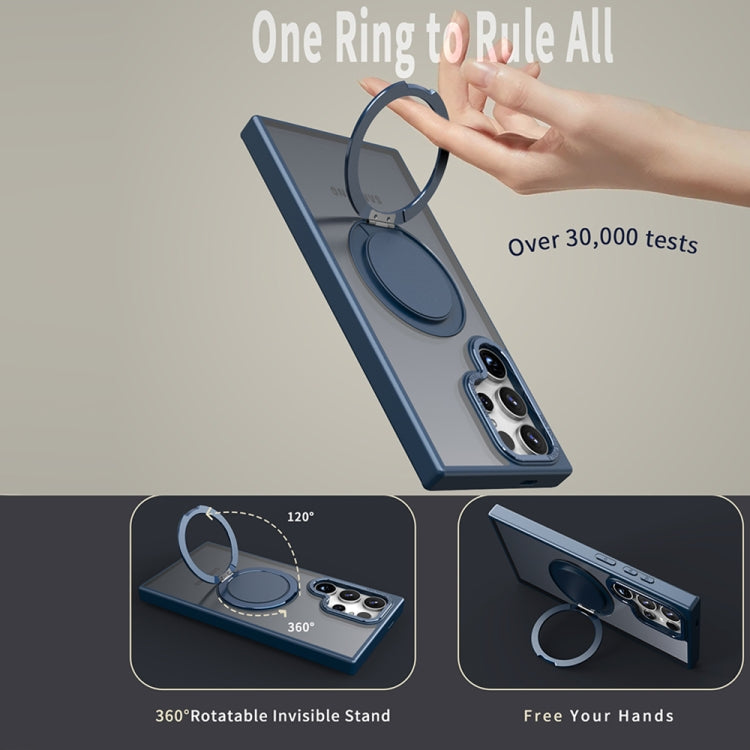 For Samsung Galaxy S24 Ultra 5G 360-degree Rotating MagSafe Magnetic Holder Phone Case(Navy Blue) - HoMEdemic™ 