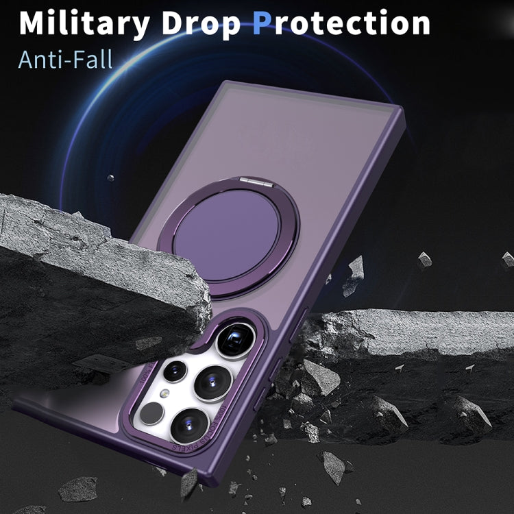 For Samsung Galaxy S24 Ultra 5G 360-degree Rotating MagSafe Magnetic Holder Phone Case(Purple) - HoMEdemic™ 