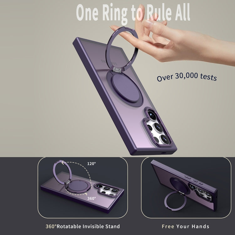 For Samsung Galaxy S24 Ultra 5G 360-degree Rotating MagSafe Magnetic Holder Phone Case(Purple) - HoMEdemic™ 