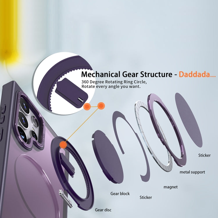 For Samsung Galaxy S24 Ultra 5G 360-degree Rotating MagSafe Magnetic Holder Phone Case(Purple) - HoMEdemic™ 