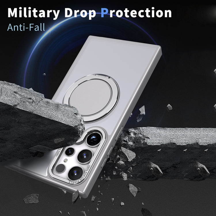 For Samsung Galaxy S24 Ultra 5G 360-degree Rotating MagSafe Magnetic Holder Phone Case(Titanium Grey) - HoMEdemic™ 