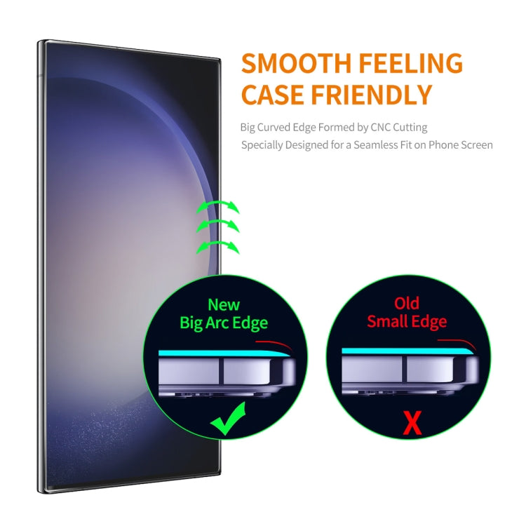 For Samsung Galaxy S24 Ultra 5G 5pcs ENKAY 0.18mm High Aluminum-silicon Tempered Glass Film, Support Ultrasonic Fingerprint Unclock - HoMEdemic™ 