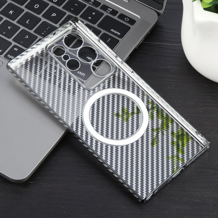 For Samsung Galaxy S24 Ultra 5G 6D Plated Carbon Fiber Clear Magsafe PC Phone Case(Starry Black) - HoMEdemic™ 