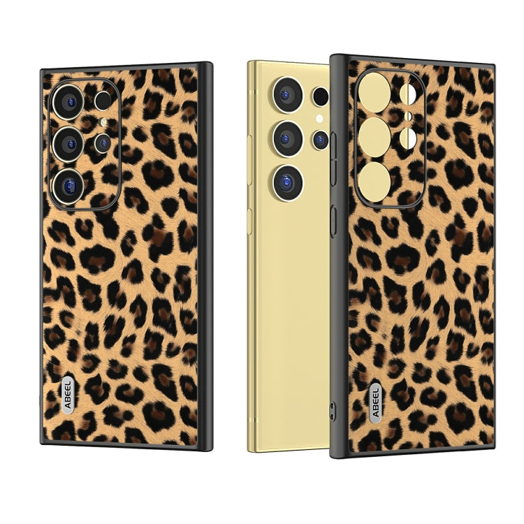 For Samsung Galaxy S24 Ultra 5G ABEEL Black Edge Leopard Phone Case(Leopard Print) - HoMEdemic™ 