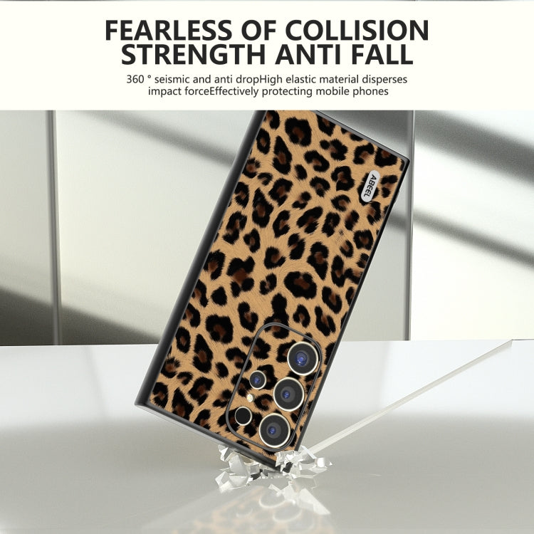 For Samsung Galaxy S24 Ultra 5G ABEEL Black Edge Leopard Phone Case(Leopard Print) - HoMEdemic™ 