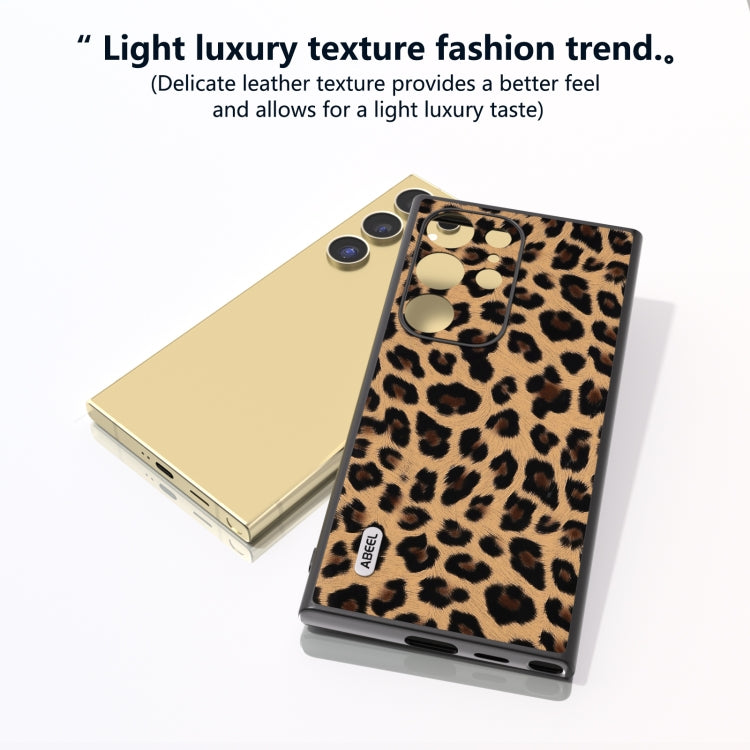 For Samsung Galaxy S24 Ultra 5G ABEEL Black Edge Leopard Phone Case(Leopard Print) - HoMEdemic™ 