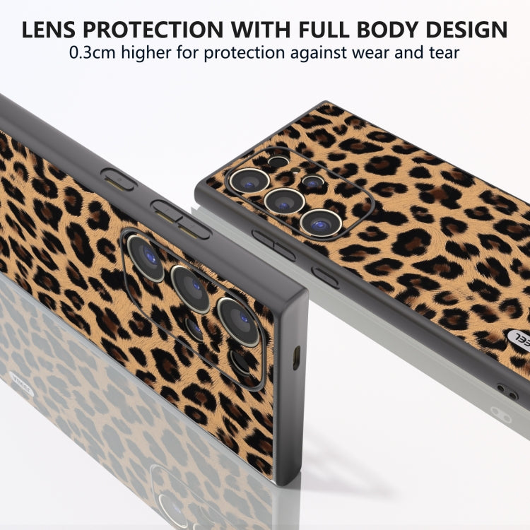 For Samsung Galaxy S24 Ultra 5G ABEEL Black Edge Leopard Phone Case(Leopard Print) - HoMEdemic™ 