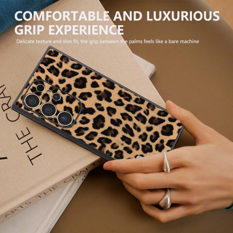 For Samsung Galaxy S24 Ultra 5G ABEEL Black Edge Leopard Phone Case(Leopard Print) - HoMEdemic™ 