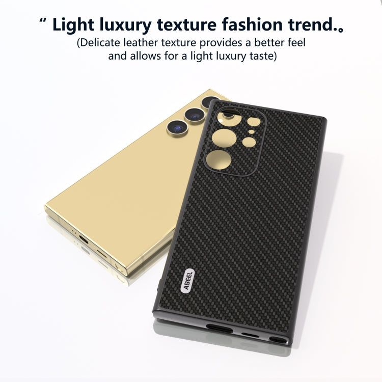 For Samsung Galaxy S24 Ultra 5G ABEEL Carbon Fiber Texture Protective Phone Case(Black) - HoMEdemic™ 