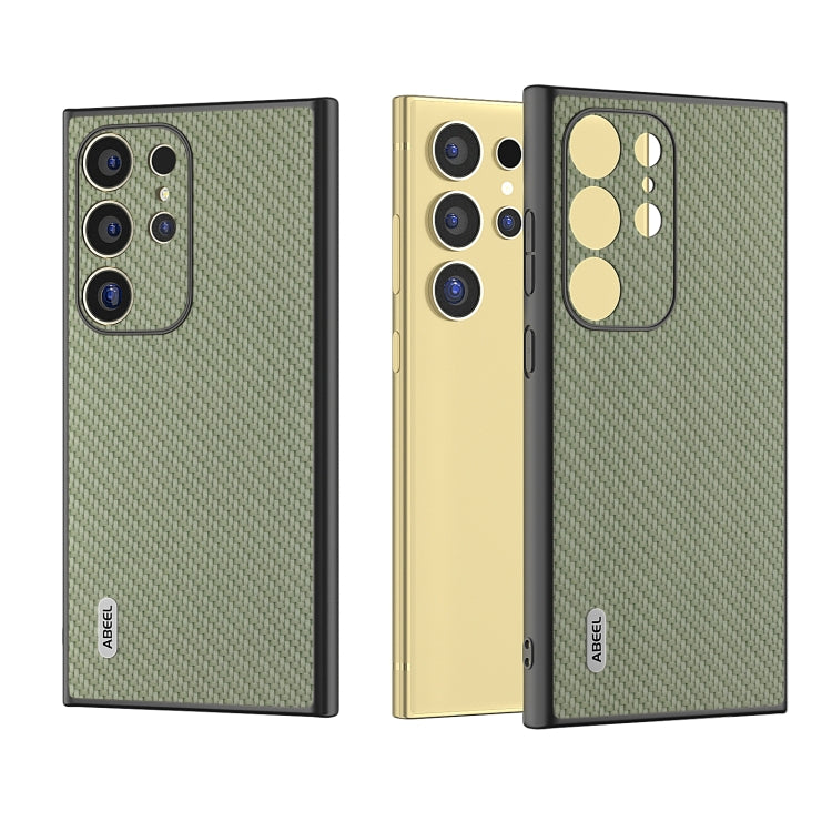 For Samsung Galaxy S24 Ultra 5G ABEEL Carbon Fiber Texture Protective Phone Case(Green) - HoMEdemic™ 