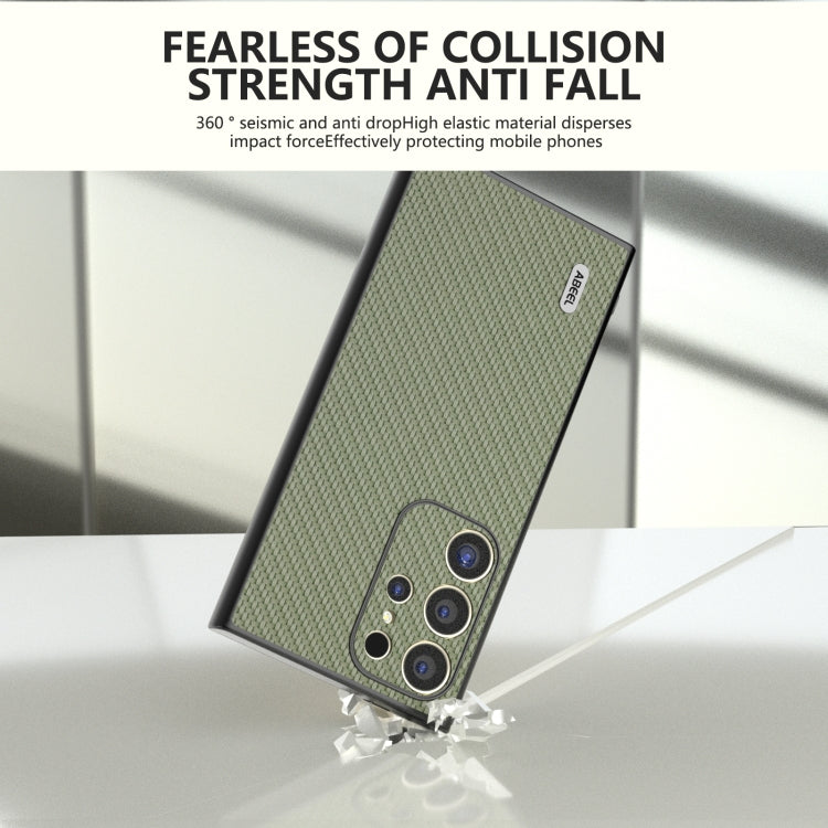 For Samsung Galaxy S24 Ultra 5G ABEEL Carbon Fiber Texture Protective Phone Case(Green) - HoMEdemic™ 