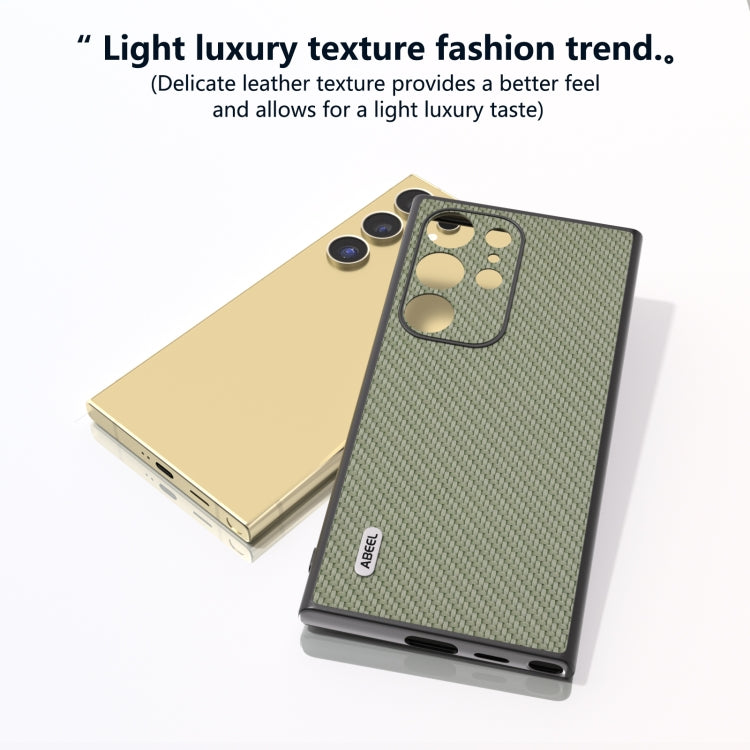 For Samsung Galaxy S24 Ultra 5G ABEEL Carbon Fiber Texture Protective Phone Case(Green) - HoMEdemic™ 