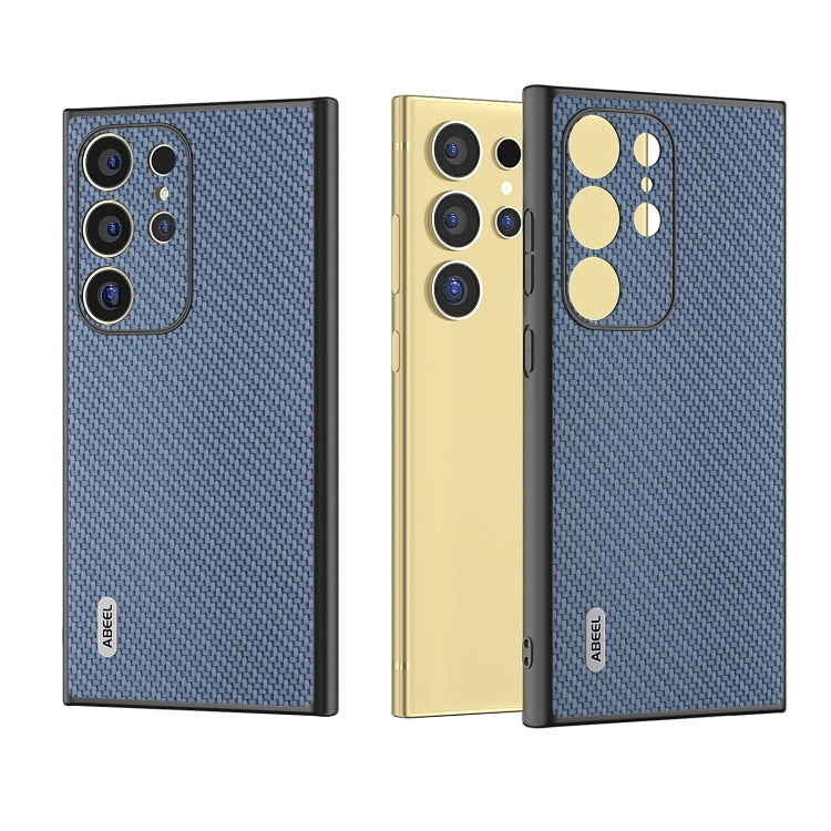 For Samsung Galaxy S24 Ultra 5G ABEEL Carbon Fiber Texture Protective Phone Case(Light Blue) - HoMEdemic™ 