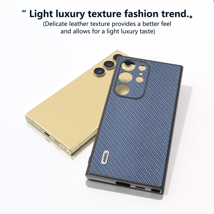 For Samsung Galaxy S24 Ultra 5G ABEEL Carbon Fiber Texture Protective Phone Case(Light Blue) - HoMEdemic™ 