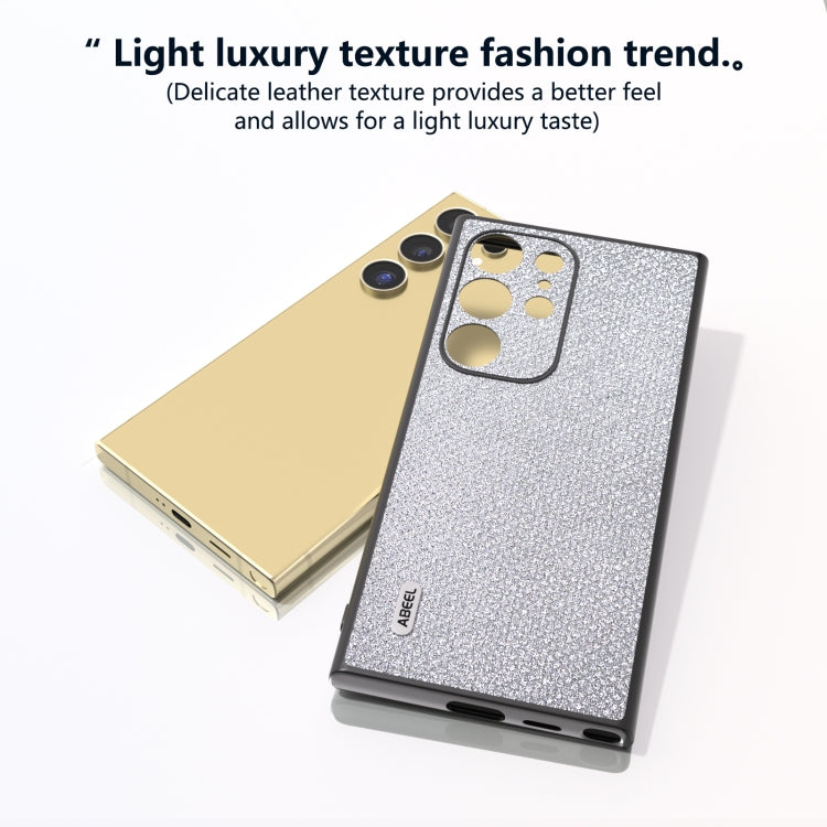 For Samsung Galaxy S24 Ultra 5G ABEEL Diamond Black Edge Phone Case(Jewel Silver) - HoMEdemic™ 
