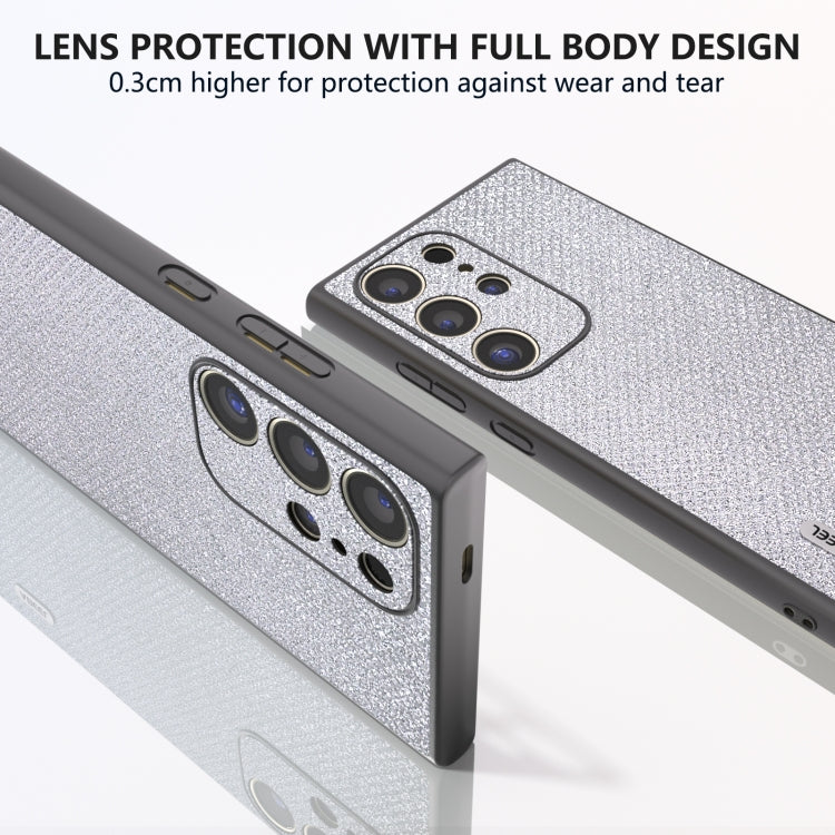 For Samsung Galaxy S24 Ultra 5G ABEEL Diamond Black Edge Phone Case(Jewel Silver) - HoMEdemic™ 