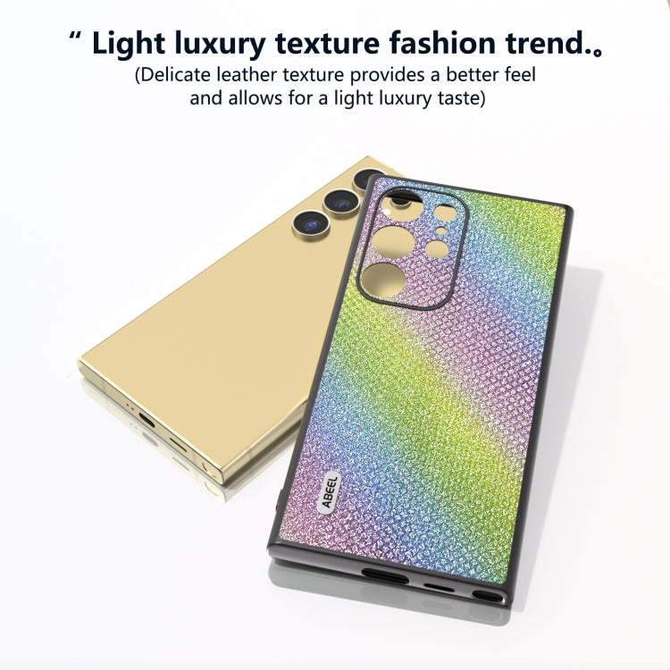 For Samsung Galaxy S24 Ultra 5G ABEEL Diamond Black Edge Phone Case(Rainbow Diamond) - HoMEdemic™ 