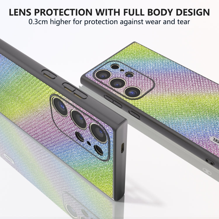 For Samsung Galaxy S24 Ultra 5G ABEEL Diamond Black Edge Phone Case(Rainbow Diamond) - HoMEdemic™ 