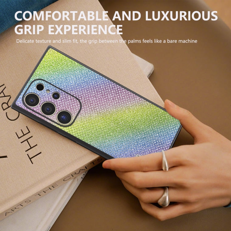 For Samsung Galaxy S24 Ultra 5G ABEEL Diamond Black Edge Phone Case(Rainbow Diamond) - HoMEdemic™ 