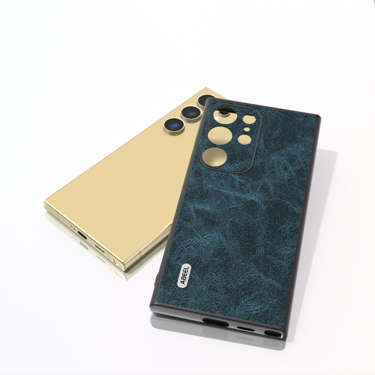 For Samsung Galaxy S24 Ultra 5G ABEEL Dream Litchi Texture PU Phone Case(Blue) - HoMEdemic™ 