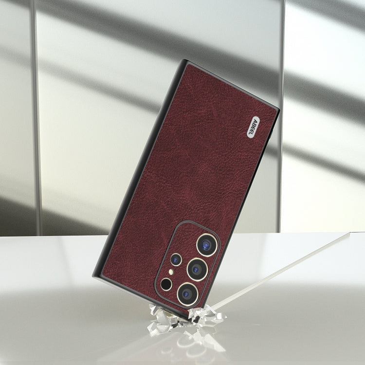 For Samsung Galaxy S24 Ultra 5G ABEEL Dream Litchi Texture PU Phone Case(Purple) - HoMEdemic™ 