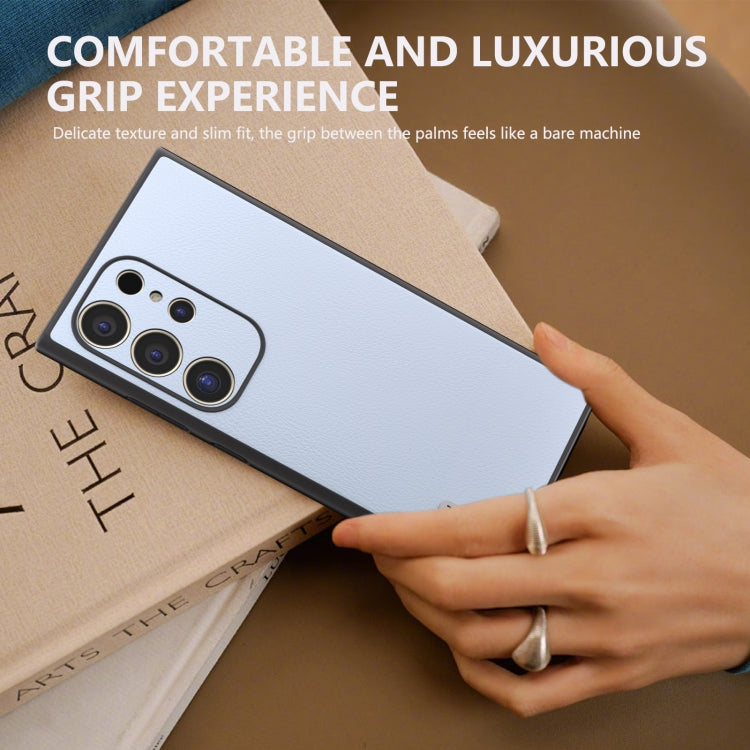 For Samsung Galaxy S24 Ultra 5G ABEEL Ecological Leather Shockproof PU Phone Case(Blue) - HoMEdemic™ 