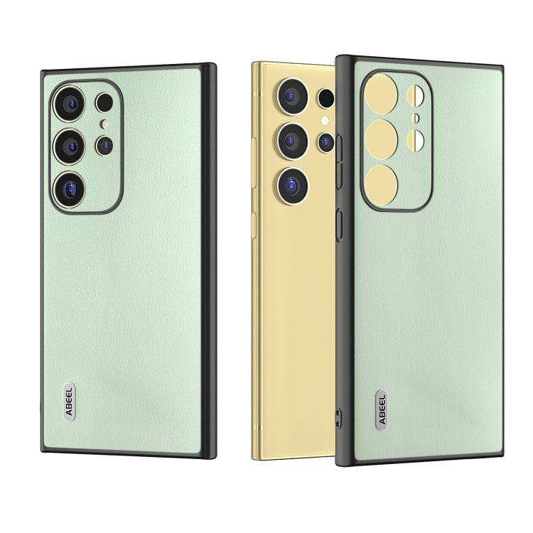 For Samsung Galaxy S24 Ultra 5G ABEEL Ecological Leather Shockproof PU Phone Case(Green) - HoMEdemic™ 