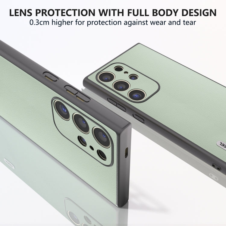 For Samsung Galaxy S24 Ultra 5G ABEEL Ecological Leather Shockproof PU Phone Case(Green) - HoMEdemic™ 