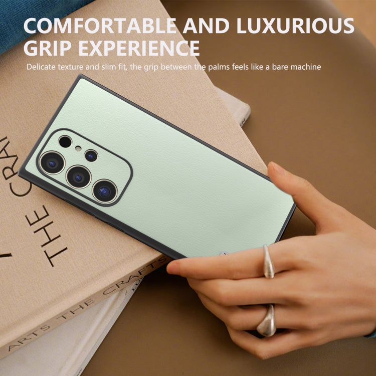 For Samsung Galaxy S24 Ultra 5G ABEEL Ecological Leather Shockproof PU Phone Case(Green) - HoMEdemic™ 