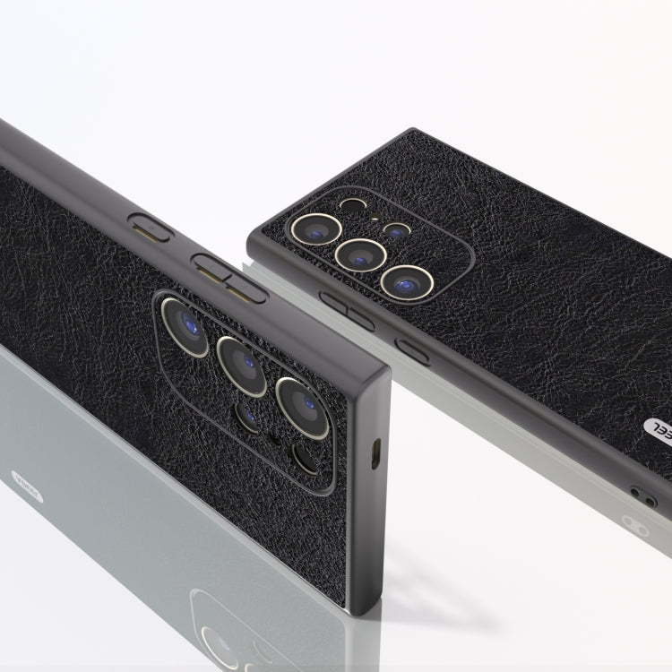 For Samsung Galaxy S24 Ultra 5G ABEEL Retro Litchi Texture PU Phone Case(Black) - HoMEdemic™ 