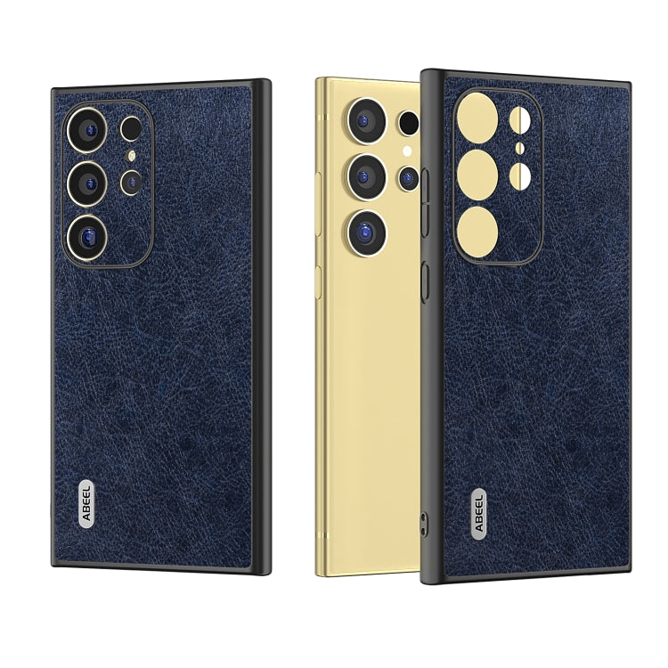 For Samsung Galaxy S24 Ultra 5G ABEEL Retro Litchi Texture PU Phone Case(Blue) - HoMEdemic™ 