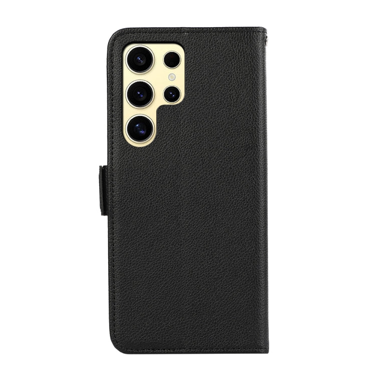 For Samsung Galaxy S24 Ultra 5G ABEEL Side-Magnetic Litchi Pattern Leather RFID Phone Case(Black) - HoMEdemic™ 