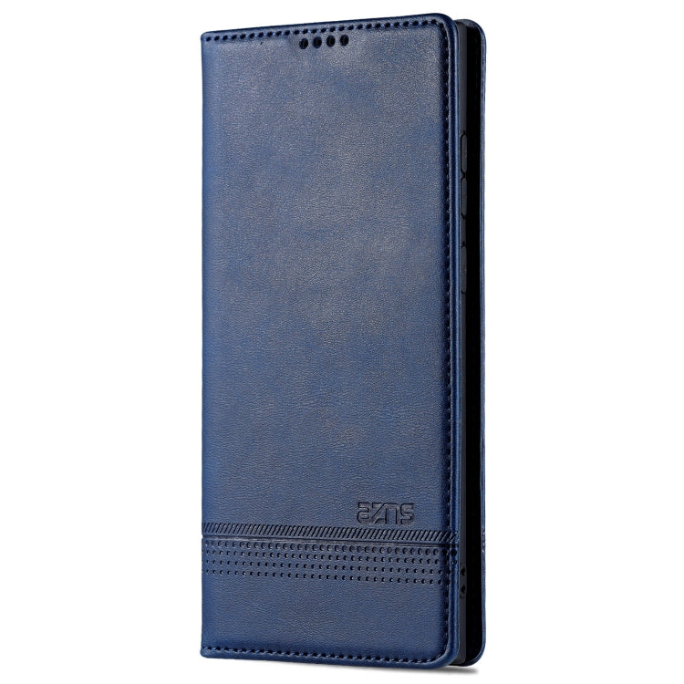 For Samsung Galaxy S24 Ultra 5G AZNS Magnetic Calf Texture Flip Leather Phone Case(Dark Blue) - HoMEdemic™ 