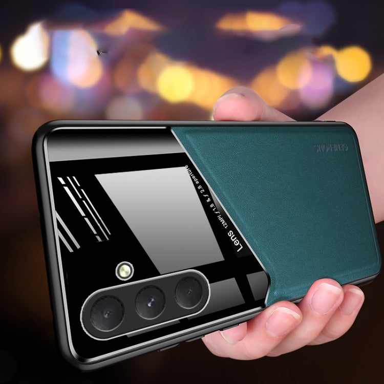 For Samsung Galaxy S24 Ultra 5G All-inclusive Leather Organic Glass Phone Case with Metal Iron Sheet(Black) - HoMEdemic™ 