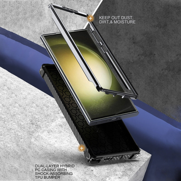 For Samsung Galaxy S24 Ultra 5G Armor Series Holder Phone Case(Blue) - HoMEdemic™ 