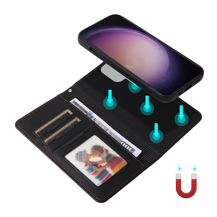 For Samsung Galaxy S24 Ultra 5G BETOPNICE BN-005 2 in 1 Detachable Imitate Genuine Leather Phone Case(Black) - HoMEdemic™ 