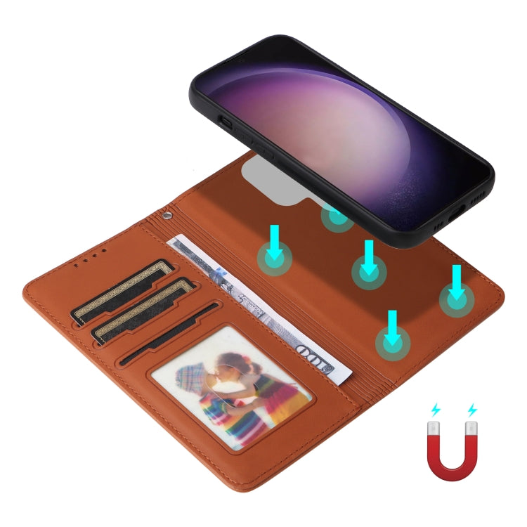 For Samsung Galaxy S24 Ultra 5G BETOPNICE BN-005 2 in 1 Detachable Imitate Genuine Leather Phone Case(Brown) - HoMEdemic™ 