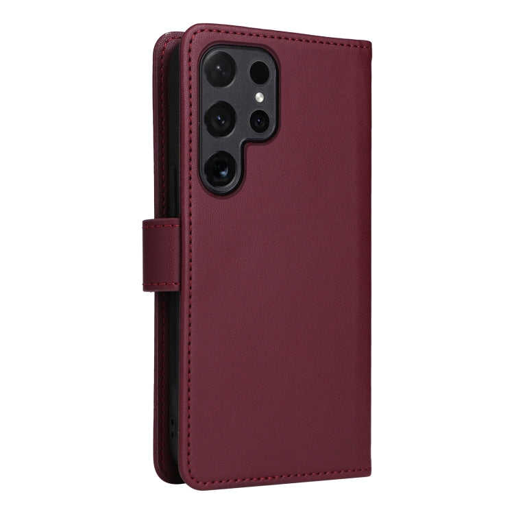For Samsung Galaxy S24 Ultra 5G BETOPNICE BN-005 2 in 1 Detachable Imitate Genuine Leather Phone Case(Wine Red) - HoMEdemic™ 