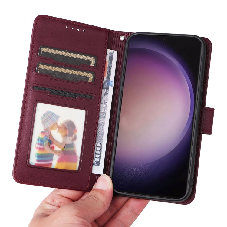 For Samsung Galaxy S24 Ultra 5G BETOPNICE BN-005 2 in 1 Detachable Imitate Genuine Leather Phone Case(Wine Red) - HoMEdemic™ 