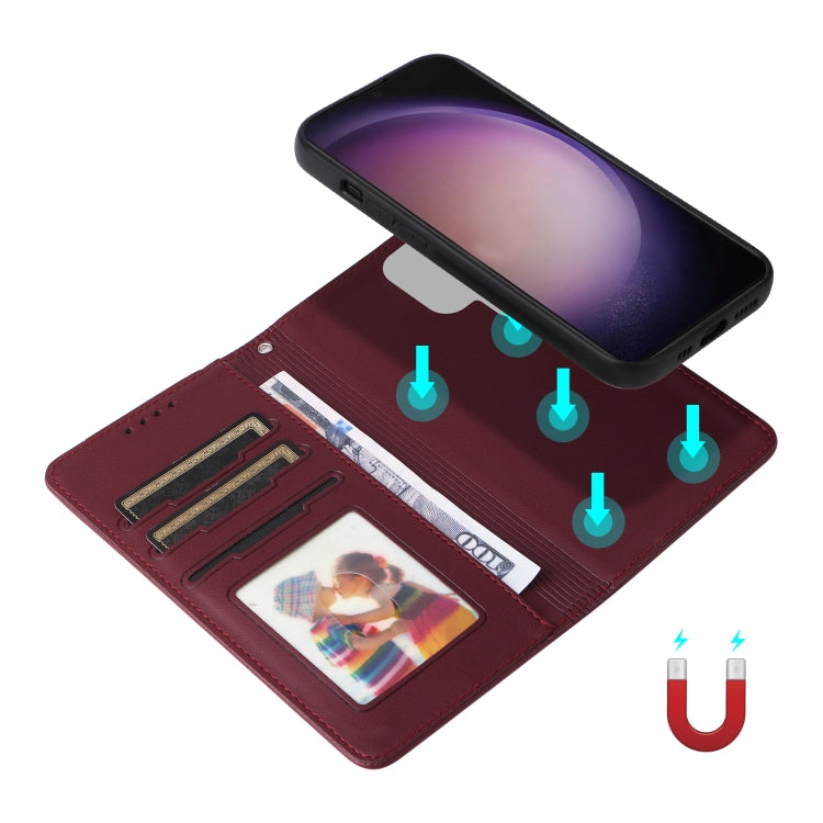 For Samsung Galaxy S24 Ultra 5G BETOPNICE BN-005 2 in 1 Detachable Imitate Genuine Leather Phone Case(Wine Red) - HoMEdemic™ 