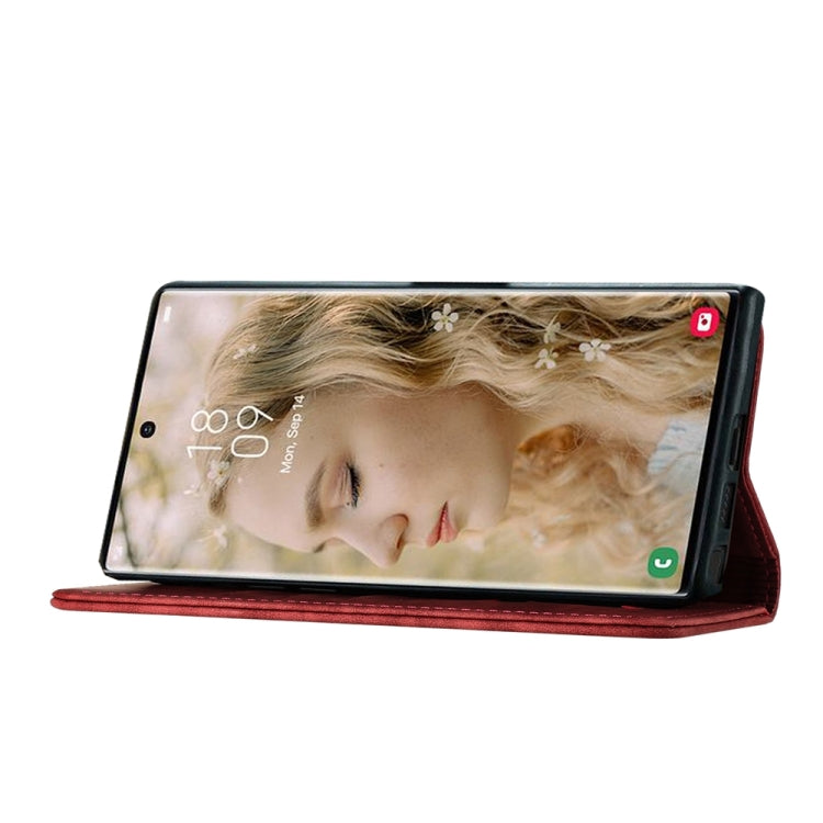 For Samsung Galaxy S24 Ultra 5G Butterfly Cat Embossing Flip Leather Phone Case(Red) - HoMEdemic™ 