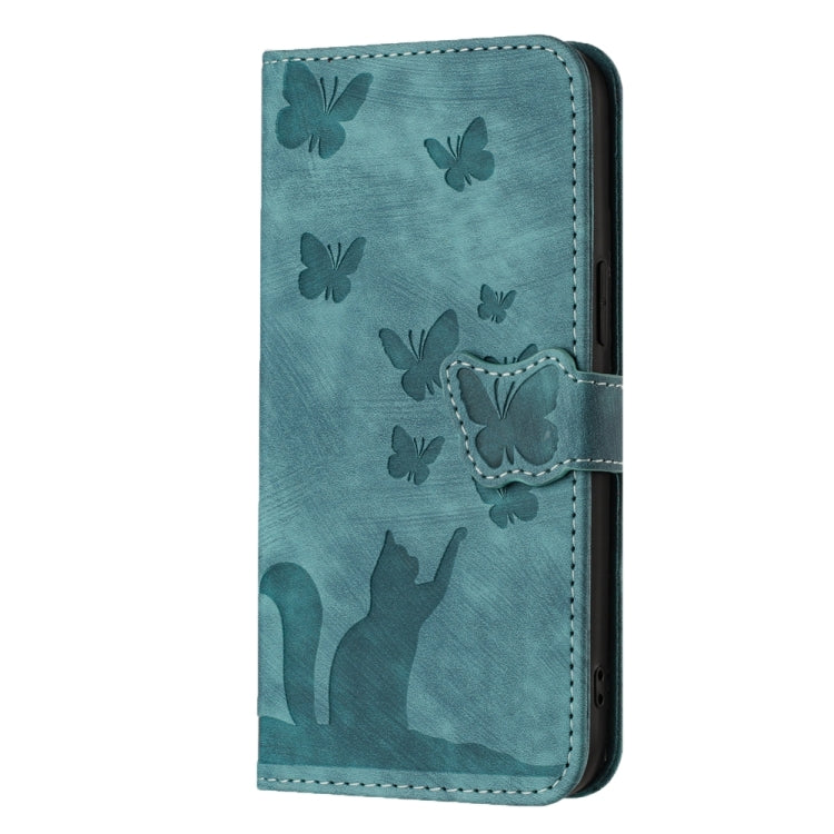 For Samsung Galaxy S24 Ultra 5G Butterfly Cat Embossing Flip Leather Phone Case(Wathet) - HoMEdemic™ 