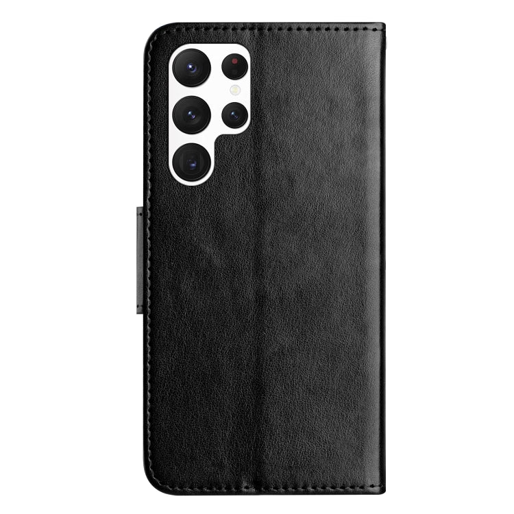 For Samsung Galaxy S24 Ultra 5G Butterfly Flower Pattern Flip Leather Phone Case(Black) - HoMEdemic™ 