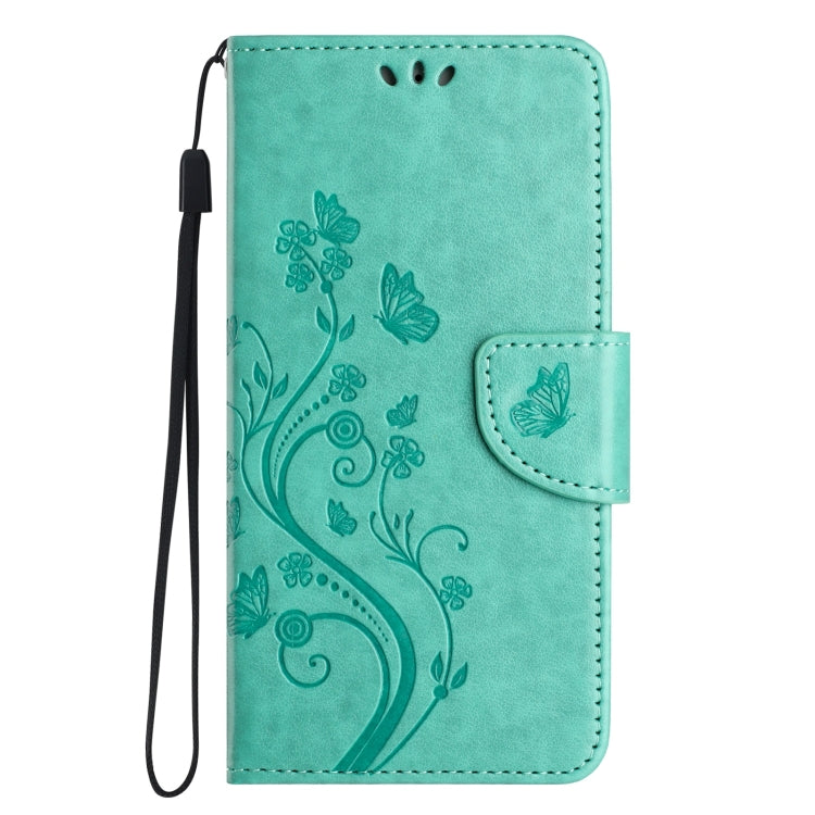 For Samsung Galaxy S24 Ultra 5G Butterfly Flower Pattern Flip Leather Phone Case(Green) - HoMEdemic™ 